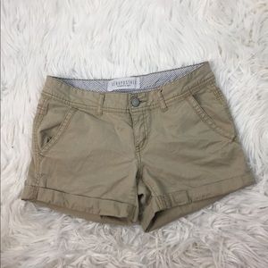 Aeropostale Khaki tan midi twill shorts